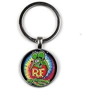 Porte-clés en verre avec motif de souris et légende de Fink Key