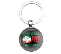 Porte-clés en verre - Free Gaza Free Palestine