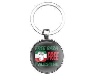 Porte-clés en verre - Free Gaza Free Palestine
