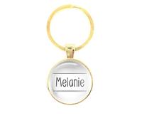 Porte-clés en verre - Mélanie, golden/e, 60mm