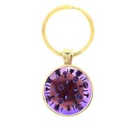 Porte-clés en verre - Virus, golden/e