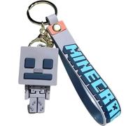 Porte-clés enfants Minecraft Squelette avec boucle et mousqueton