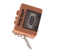 Porte-clés enregistreur rétro miniature, porte-clés créatif pour lecteur de cassette, sac à dos et sac à main, accessoires de mode avec 3 chansons et caractéristiques
