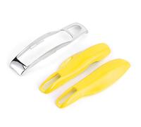 Porte-clés entrée sans clé Coque à Distance Protecteur de Couverture de boîtier adapté pour 911 Cayman(Argent Jaune)