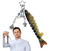 Porte-clés esthétique en forme de poisson - Accessoire de pendentif en forme de poisson | Appât de pêche | Breloque de sac pour sacs à main, sacs à main, accessoire élégant pour voyage, école