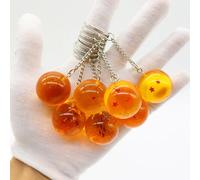 Porte-clés et breloques de la série Dragon Ball de Bandai, accessoires, Dragon Balls 1 à 7 étoiles, porte-clés cosplay, porte-clés de voiture, pendentif, jouets, cadeau 4 Orange