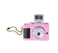 Porte-clés et porte-clés avec petit appareil photo lumineux et pendentif pour plaque d'immatriculation, a, taille unique
