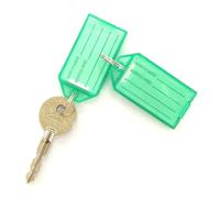 Porte-clés Étiquette Bagage Bleu en Pvc, Lot de 40, Anneau