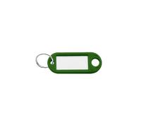 Porte-clés étiquette CombiCraft 55 x 22 mm vert foncé. Possibilité de remplir avec un stylo à bille, crayon à papier ou avec un marqueur indélébile. Emballage de 100 pièces.