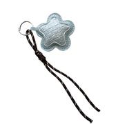 Porte-clés étoile à cinq branches en cuir PU, artisanat, de charme pour les anniversaires et les célébrations, porte-clés en cuir en forme d ' étoile