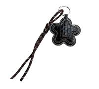 Porte-clés étoile à cinq branches en cuir PU, artisanat, de charme pour les anniversaires et les célébrations, porte-clés en cuir en forme d ' étoile