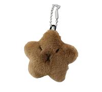 Porte-clés Étoile Capybara - Porte-clés en Peluche Étoile, Pendentif Doux pour Femmes et Filles | Porte-clés Happy Star Mignon avec Capybara en Peluche pour Clés et Sacs