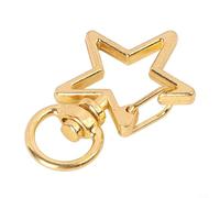 Porte-clés étoile en métal avec petit anneau DC et boucle de clé à faire soi-même, accessoire léger et mignon pour femme, à utiliser comme breloque de sac ou porte-clés Plusieurs options de couleur Go