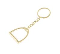 Porte-clés Étrier Porte-clés Métal Alliage de Zinc Ornement Équestre Accessoire Sac à Main Convient pour Cadeau Ornement Sac Vie Quotidienne, d'or, 8cm