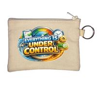 Porte-clés « Everything is Under Control » avec message Beige