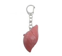 Porte-clés exquis à cinq organes fabriqué en matériaux mélangés pour ceux qui surmontent le chagrin d'amour ou les luttes émotionnelles Porte-clés de sculpture complexe, Foie, taille unique