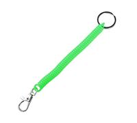 Porte-clés extensible en spirale, multicolore, bobine élastique rétractable, lanière porte-clés à ressort anti-perte pour clés, portefeuille, téléphone (vert)