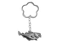 Porte-clés F5 en étain avec emblème en forme de morue sur un nuage/fleur très résistant pouvant contenir plusieurs clés 3D