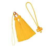 Porte-clés Fait À La Main En Polyester Accessoire Automobile Double Pompon Artistique Pour Décoration Moderne Porte-clés Nœud Chinois Traditionnel