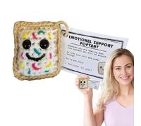 Porte-clés Fait à la Main, Porte-clés au Crochet - Pop en Tricot Doux pour Le Soutien émotionnel - Porte-clés Mignon et Silencieux avec Crochet Positif