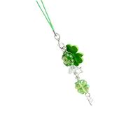 Porte-clés fait à la main Sac porte-bonheur Porte-clé Clovers Téléphone Lanyard pour styles personnalisés et jeux de hasard Porte-clés tendance, Corde suspendue, taille unique