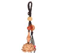 Porte-clés Faits à la Main, Artisanat En Bois, Cadeau Créatif, Fleur De Lotus, Pendentif Porte-bonheur, Breloques De Sac, Accessoires De Bijoux Tissés à la Main