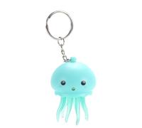 Porte-clés fantaisie en forme de méduse phosphorescente pour voiture, sac, pieuvre, jouet, bleu, taille unique
