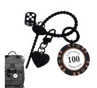 Porte-clés fantaisie, joli porte-clés fantaisie, pendentif porte-bonheur, décoration de sac, accessoires clés, bijoux pour sacs à dos, bagages, mobile, Noir, Refer to description