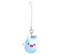 Porte-clés fantôme mignon phosphorescent | Porte-clés fantôme lumineux en résine qui brille dans le noir sans pile anneau en métal pour clés, sacs, téléphones
