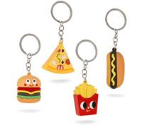 Porte-clés Fast-Food - Burger, Frites, Pizza ou Hot-Dog