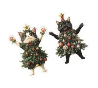 Porte-clés Festif Ornement d'arbre de Noël décoration de Vacances en Acrylique pour Cadeaux de Voiture à la Maison (116 caractères) décoration d'arbre de Noël en Acrylique Chats