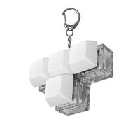 Porte-clés Fidget Clicker pour clavier, jouet clicker pour clavier | Jouet de doigt lumineux pour testeur d'arbre à 4 clés | Jouet sensoriel avec bouton relaxant pour un testeur