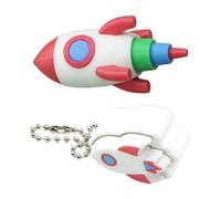 Porte-clés Fidget de l'espace - Vaisseau spatial Porte-clés mignon mignon - Jouet sensoriel de fusée | Pour adolescents, familles, cours, travail, étude, voyage, détente, salles d'attente