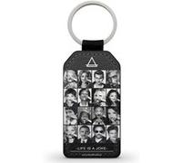 Porte-Clés Fifrelin Noir en Simili Cuir Eleven Paris Stars Life is a Joke Moustache Noir G