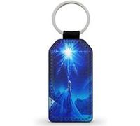 Porte-Clés Fifrelin Noir en Simili Cuir Elsa La Reine des Neiges DIsney Noir G