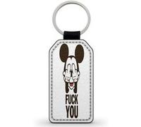 Porte-Clés Fifrelin Noir en Simili Cuir Fuck You Mickey Disney Noir G