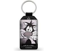 Porte-Clés Fifrelin Noir en Simili Cuir Grosminet Sylvestre Eleven Paris Life is a Joke Moustache Noir G