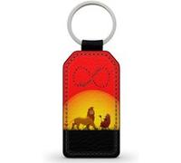 Porte-Clés Fifrelin Noir en Simili Cuir Hakuna Matata Disney Simba Le Roi Lion Noir G