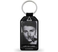 Porte-Clés Fifrelin Noir en Simili Cuir Justin Bieber Eleven Paris Life is a Joke Moustache Noir G