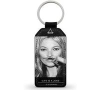 Porte-Clés Fifrelin Noir en Simili Cuir Kate Moss Eleven Paris Life is a Joke Moustache Noir G