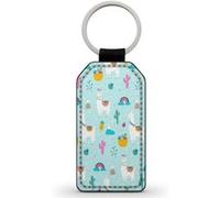 Porte-Clés Fifrelin Noir en Simili Cuir Lama Cute Mignon Kawaii 5 Noir G