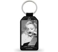 Porte-Clés Fifrelin Noir en Simili Cuir Madonna Eleven Paris Life is a Joke Moustache Noir G