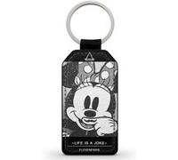 Porte-Clés Fifrelin Noir en Simili Cuir Minnie Eleven Paris Life is a Joke Moustache Noir G