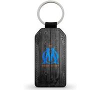 Porte-Clés Fifrelin Noir en Simili Cuir OM Olympique de Marseille Logo Noir G