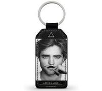 Porte-Clés Fifrelin Noir en Simili Cuir Robert Pattinson Life is a joke Moustache Eleven Paris Noir G