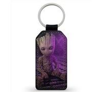 Porte-Cles Fifrelin Noir Simili Cuir Je sappelle Groot Noir G