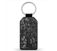Porte-Cles Fifrelin Noir Simili Cuir Mickey Minnie art Disney Noir G