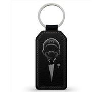 Porte-Cles Fifrelin Noir Simili Cuir Super Mario Bros Noir G