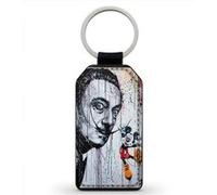 Porte-Cles Fifrelin Noir Simili Cuir Walt Disney Mickey Art Noir G