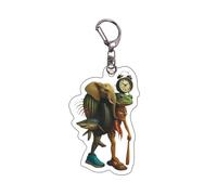 Porte-clés Figurine TungTungTungSahur, Tralalero Tralala, Pendentif Créatif en Acrylique Plat 2D pour Sac à Dos, Pendentif Italian Brainrot, Cadeau (H)